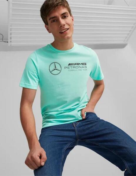 Camiseta PUMA Hombre Algodón Verde Claro Mercedes - 536447-16