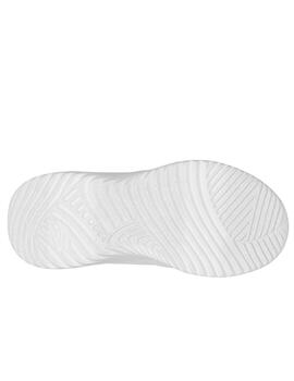 Zapatillas skechers bounder-power study blanco de niño.