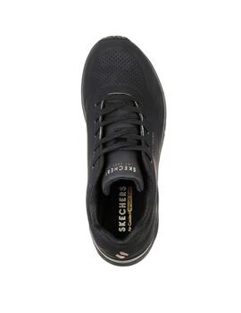 Zapatillas Skechers uno stand on air negro de mujer.