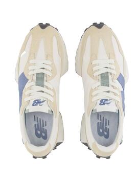 Zapatillas new balance ws327pv blanco beige azul de mujer.