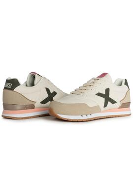 Zapatillas munich dash woman 192 blanco beige de mujer.