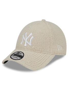 gorra teddy 9forty neyyan borreguillo beige de mujer.