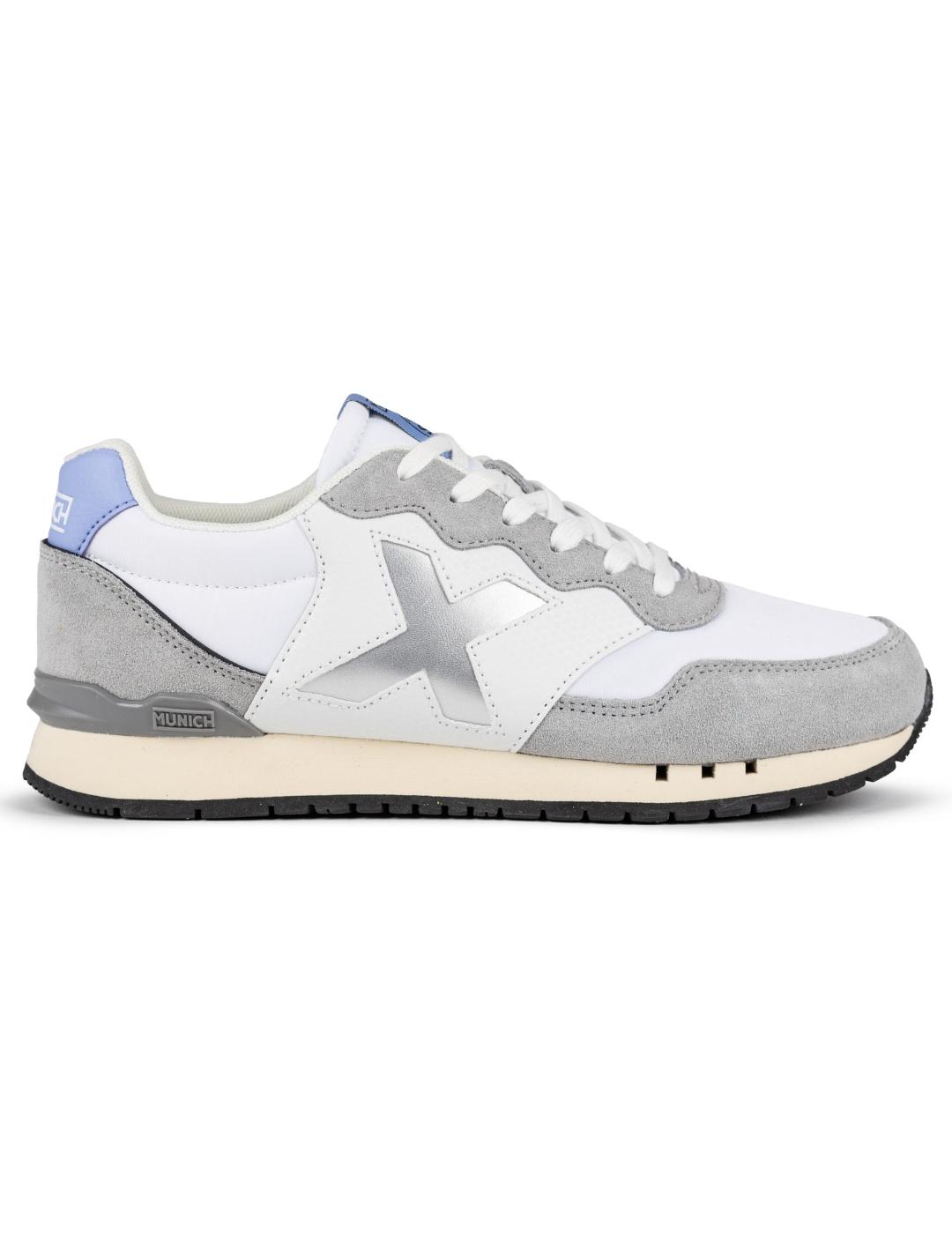 Zapatillas munich dash woman 239 blanco gris de mujer.