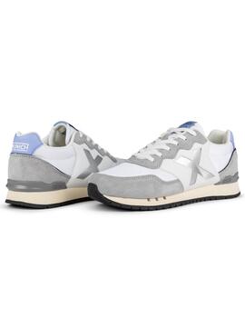 Zapatillas munich dash woman 239 blanco gris de mujer.