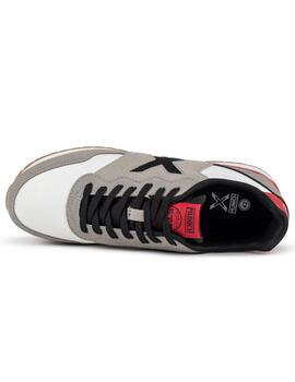 Zapatillas munich dash 232 gris blanco de hombre.