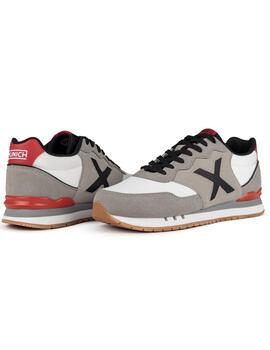 Zapatillas munich dash 232 gris blanco de hombre.