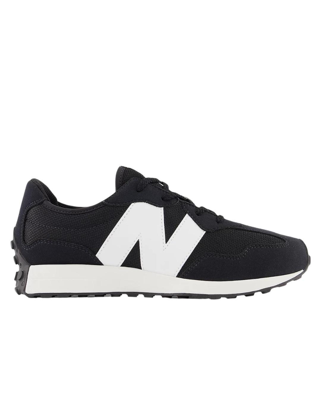 Zapatillas new balance gs327cbw negro blanco de niño.