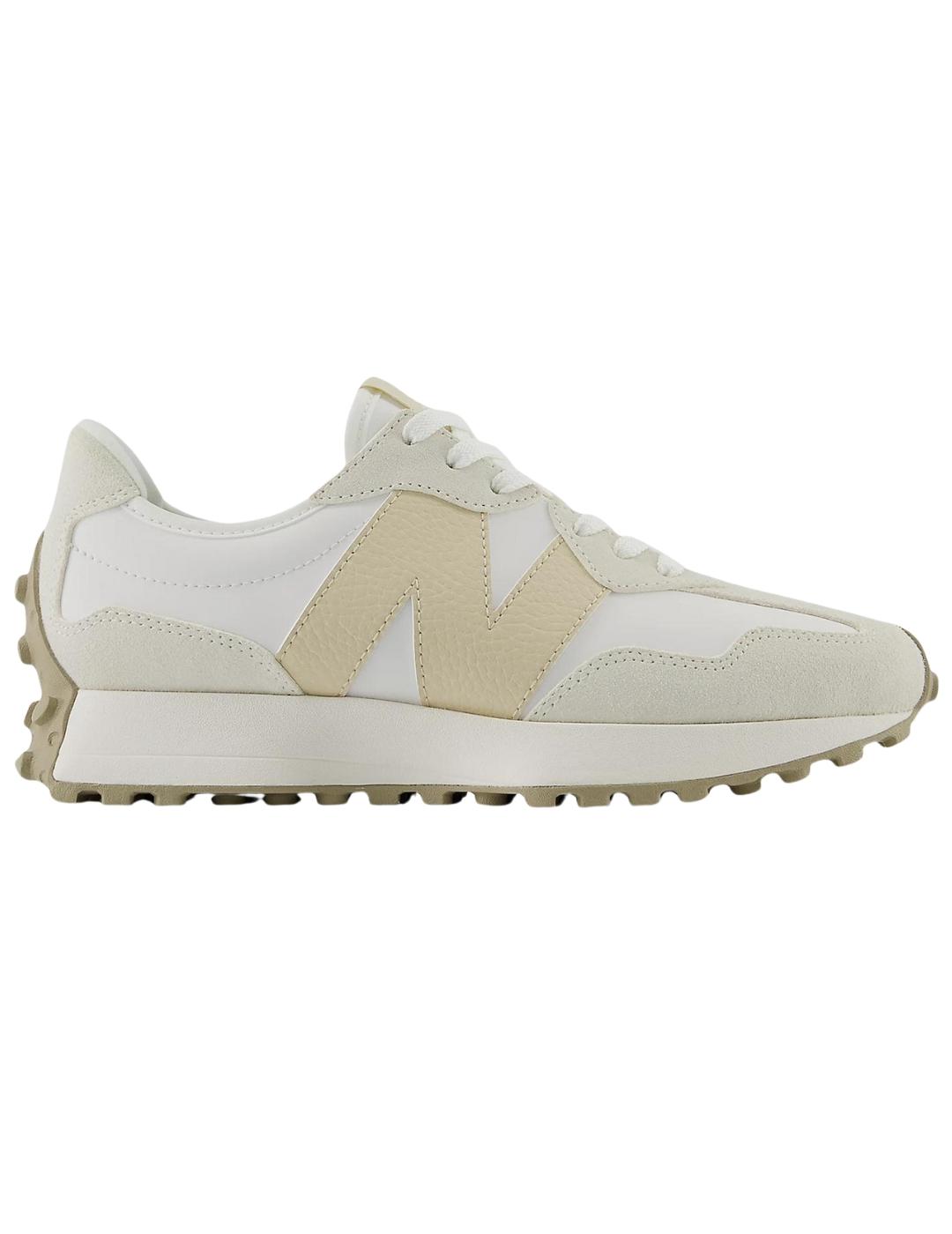 Zapatillas new balance ws327kg blanco beige de mujer.