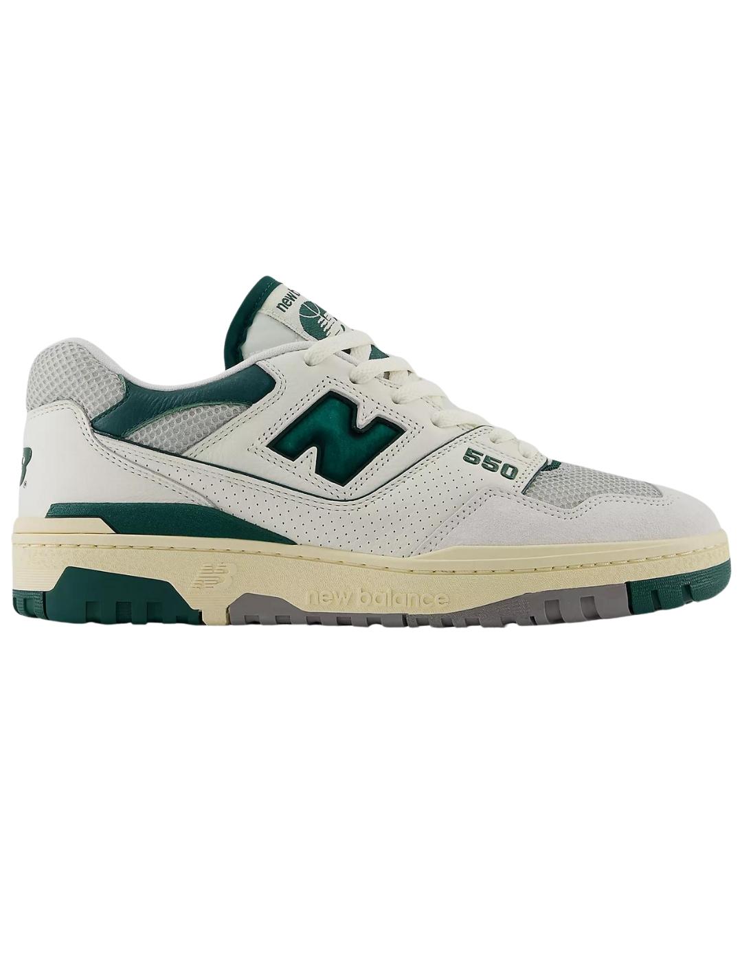 Zapatillas new balance bb550cpe blanco verde de hombre.