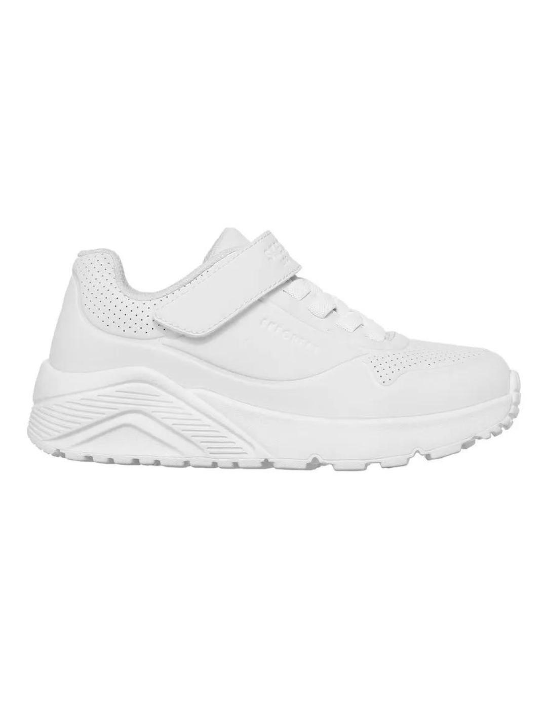 Zapatillas skechers uno lite vendox blanco de niño.