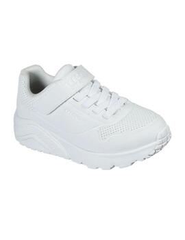 Zapatillas skechers uno lite vendox blanco de niño.