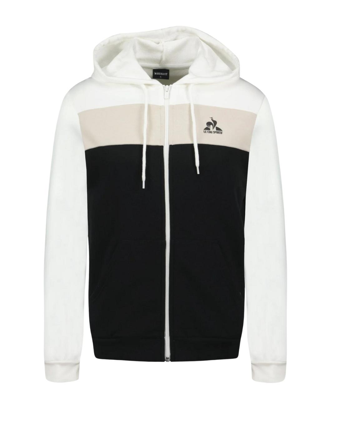 chaqueta le coq sportif contemporain negro blanco de hombre.