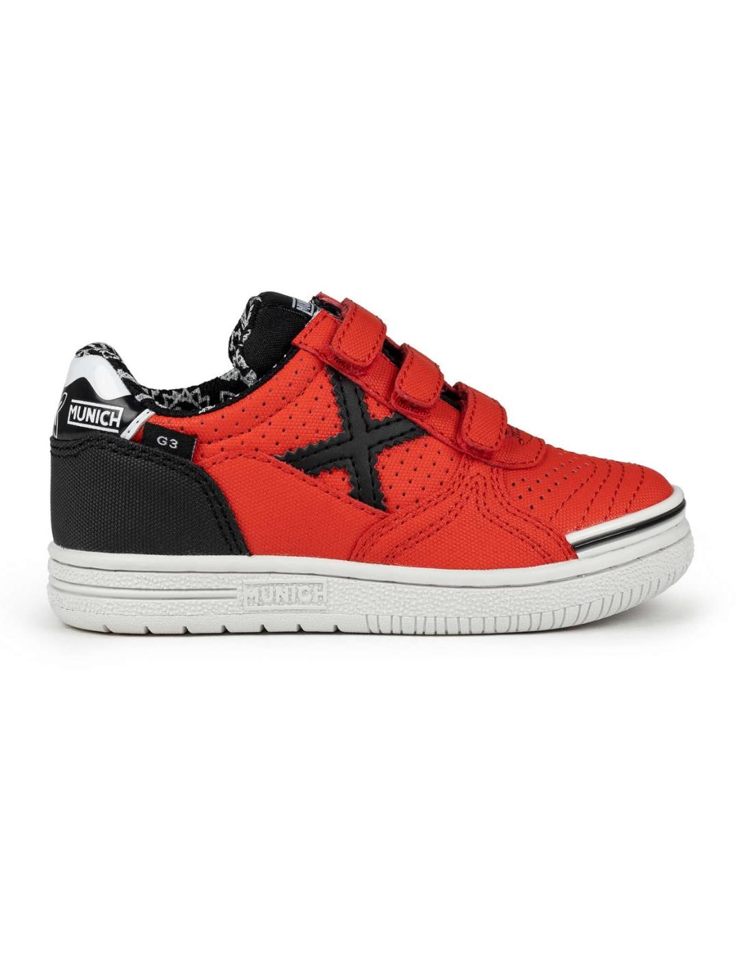 Zapatillas munich g-3 kid vco profit casual 4 rojo de niño.