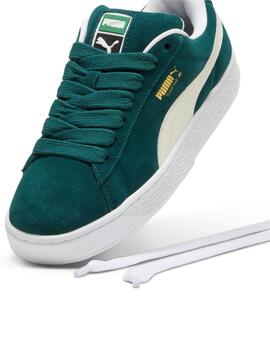 Zapatillas puma suede xl verde unisex.