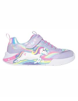 Zapatillas skechers s lights unicorn de niña.