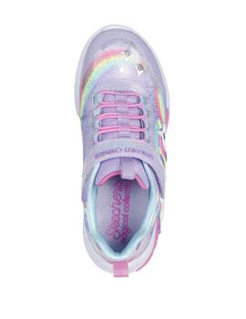 Zapatillas skechers s lights unicorn de niña.