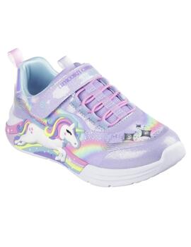 Zapatillas skechers s lights unicorn de niña.