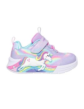 Zapatillas skechers s lights unicorn de bebé.