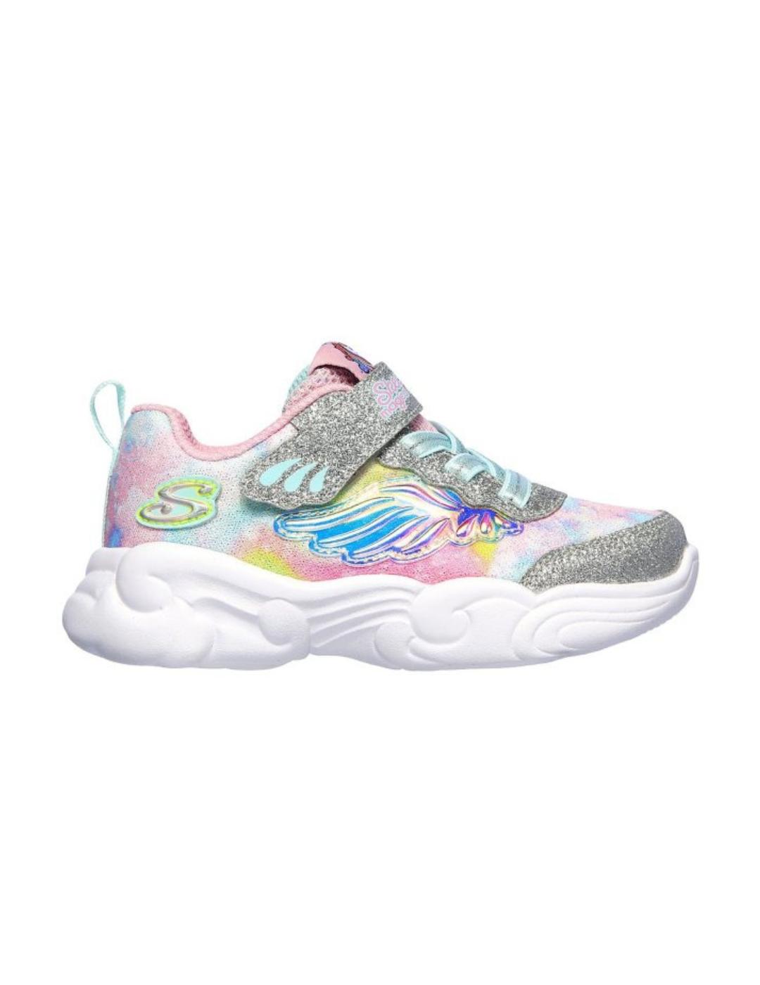 Zapatillas skechers unicorn storm plata de bebé.