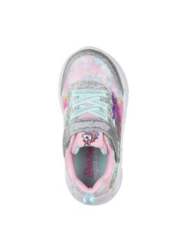 Zapatillas skechers unicorn storm plata de bebé.