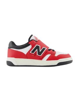 Zapatillas new balance phb480tt vco rojo blanco de niño.