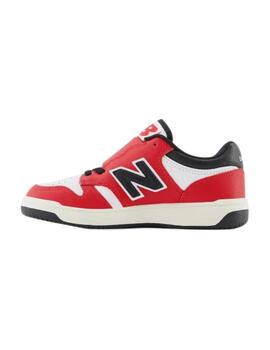 Zapatillas new balance phb480tt vco rojo blanco de niño.