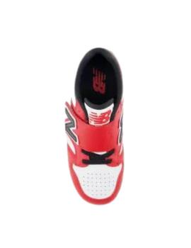 Zapatillas new balance phb480tt vco rojo blanco de niño.