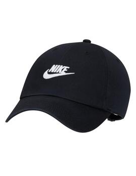 gorra nike futura wash sin estructura negra unisex.