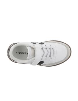 Zapatillas victoria oslo blanco de niño.