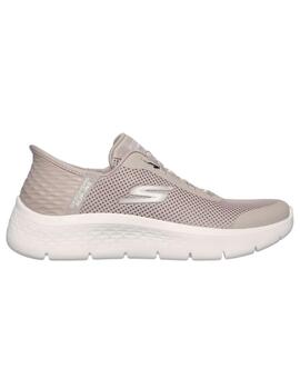 Zapatillas skechers slip-ins go walk flex beige de mujer.