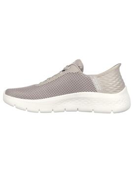 Zapatillas skechers slip-ins go walk flex beige de mujer.