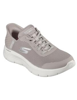 Zapatillas skechers slip-ins go walk flex beige de mujer.