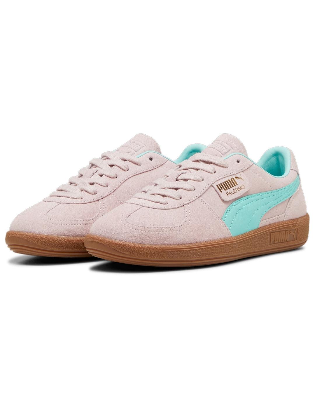 Zapatillas puma palermo mauve mist rosa de mujer.