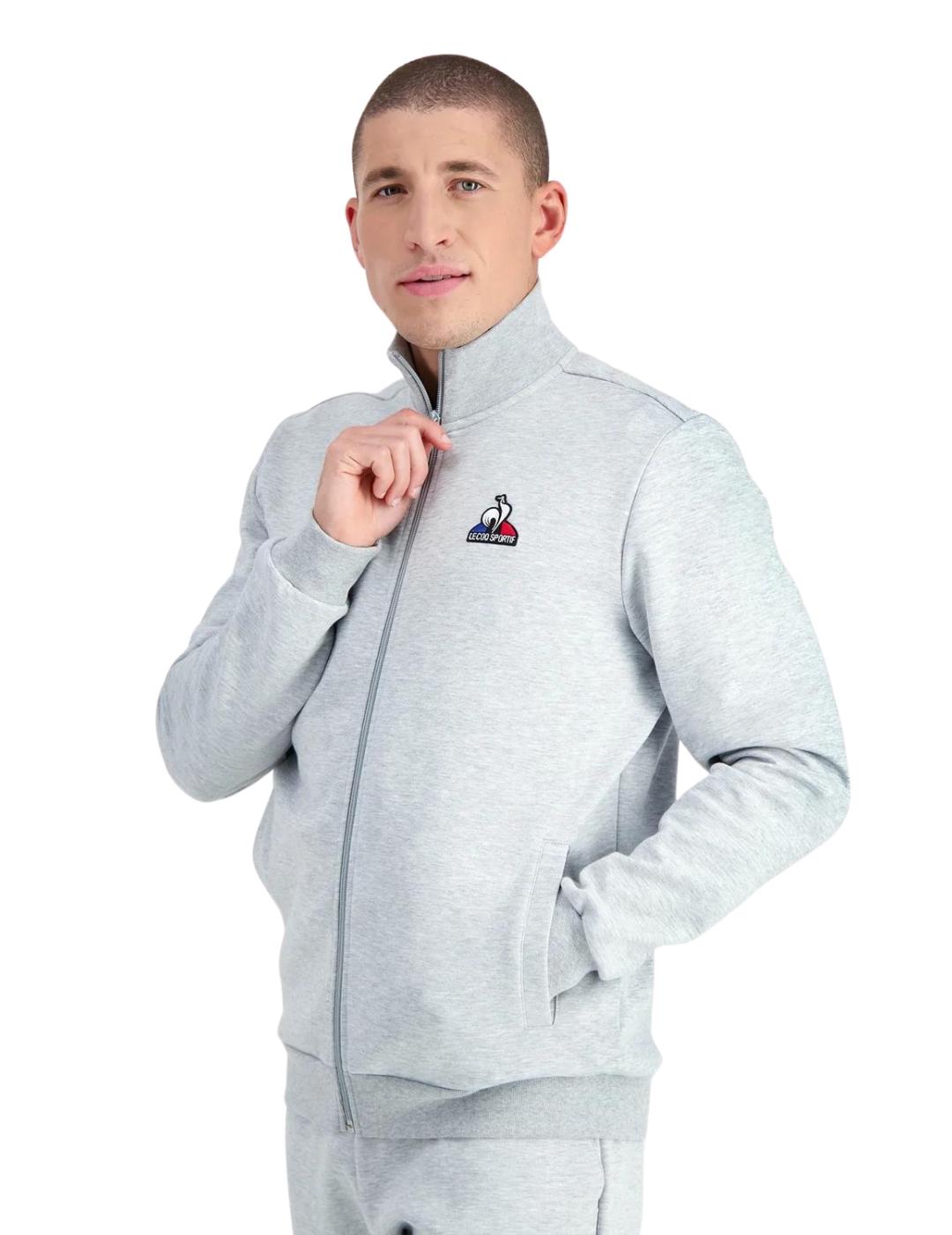 chaqueta le coq sportif essentiels gris de hombre.