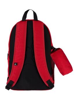 mochila air jordan school  roja unisex.