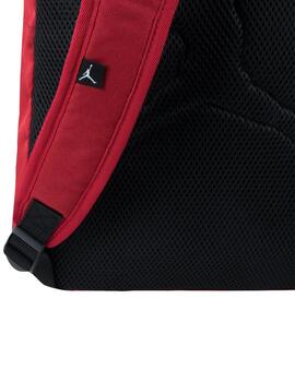 mochila air jordan school  roja unisex.