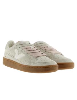 Zapatillas victoria smash soft suede beige de mujer.