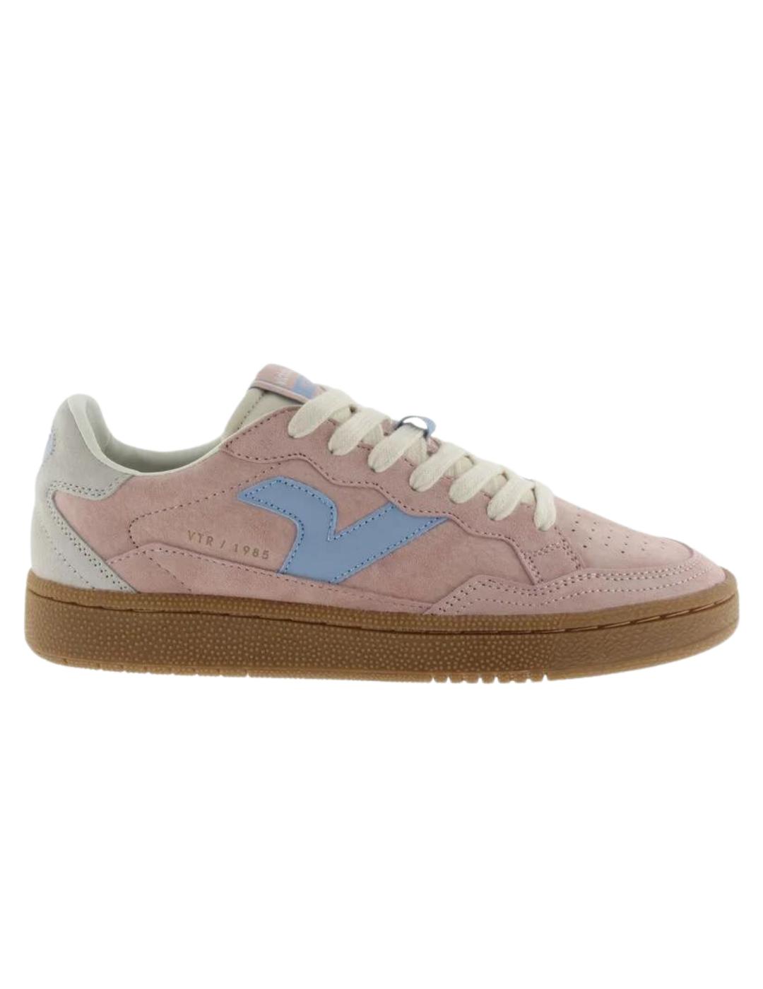 Zapatillas victoria smash soft suede rosa de mujer.