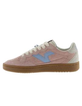 Zapatillas victoria smash soft suede rosa de mujer.