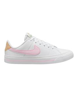 Zapatillas nike court legacy big kids rosa de niña.