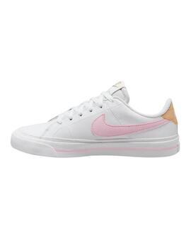 Zapatillas nike court legacy big kids rosa de niña.