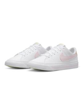 Zapatillas nike court legacy big kids rosa de niña.