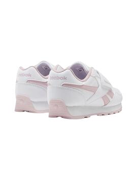 Zapatillas reebok royal rewind blanco rosa de niña.