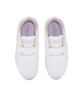 Zapatillas reebok royal rewind blanco rosa de niña.