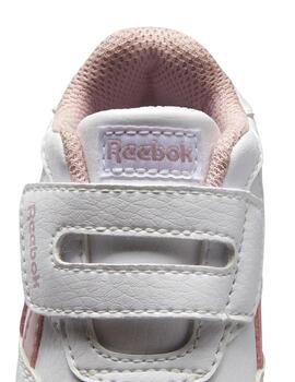 Zapatillas reebok royal rewind blanco rosa de bebé.