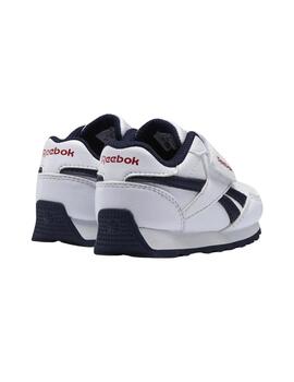 Zapaillas reebok royal rewind blanco azul de bebé.