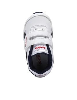 Zapaillas reebok royal rewind blanco azul de bebé.