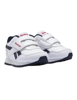 Zapaillas reebok royal rewind blanco azul de bebé.