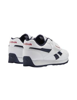 Zapatillas reebok royal rewind run alt blanco azul de niño.