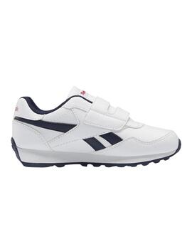 Zapatillas reebok royal rewind run alt blanco azul de niño.